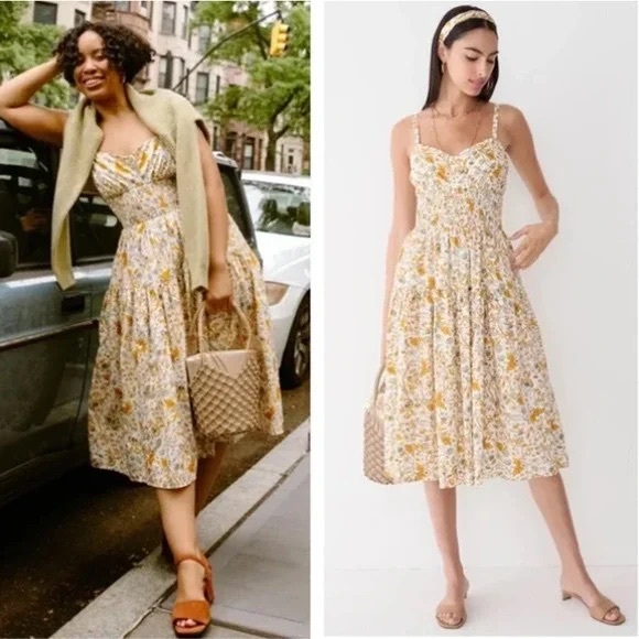J. Crew Dresses & Skirts - NWT J.crew Smocked-waist dress in sunny blooms